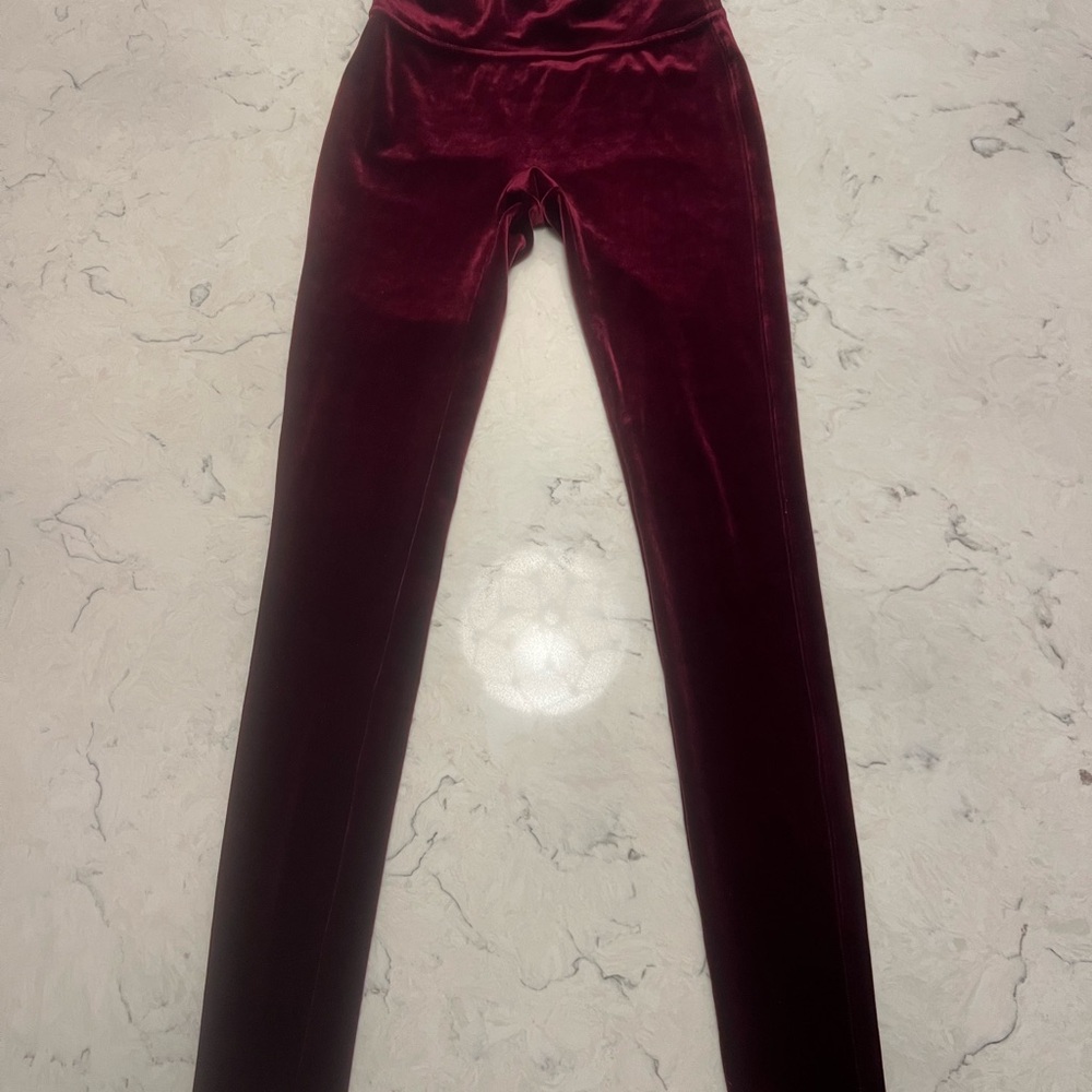 SPANX Burgundy Leggings Sz SP - Picture 3 of 8